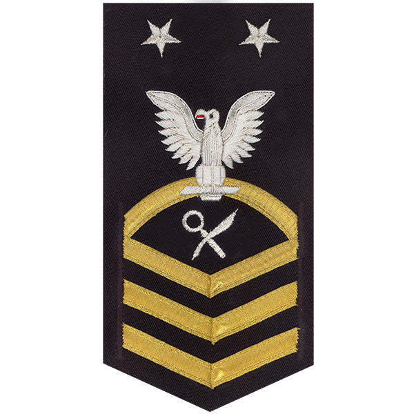 Navy E9 MALE Rating Badge: Intelligence Specialist - vanchief on blue