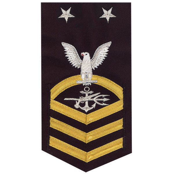 Navy E9 MALE Rating Badge: Special Warfare Operator - vanchief on blue