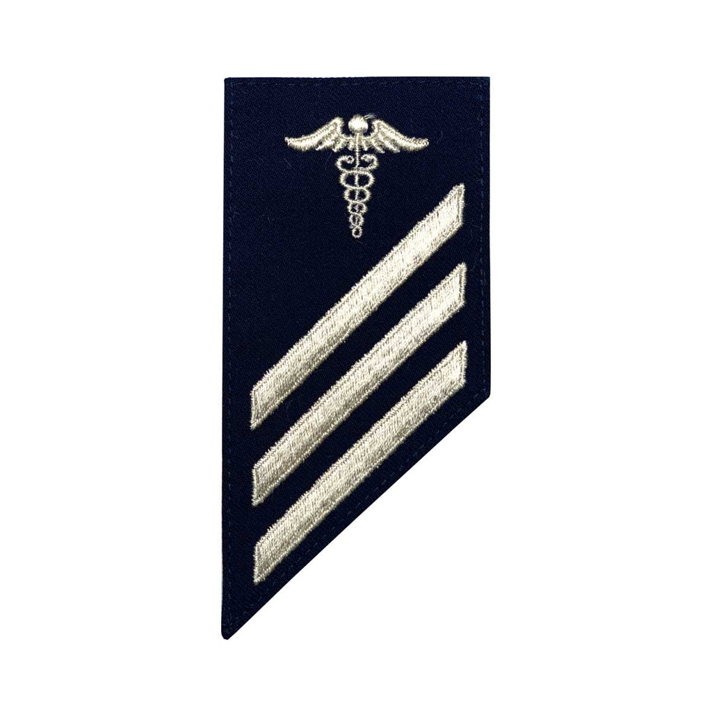 Coast Guard E3 Rating Badge: Health Services Technician - BLUE