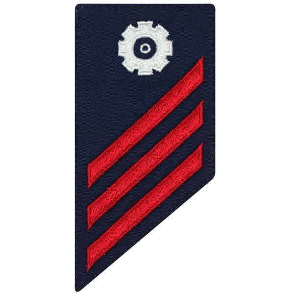 Coast Guard E3 Rating Badge: MACHINERY TECHNICIAN - BLUE