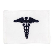 Navy Rating Badge: Striker Mark for HM Hospitalman - white CNT for dress uniforms