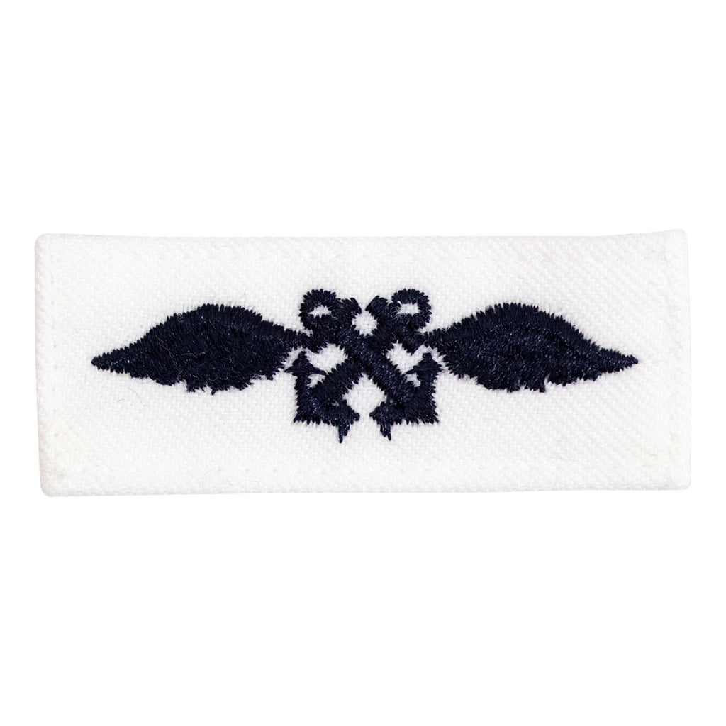 Navy Rating Badge: Striker Mark for AB Aviation Boatswains Mate - white CNT for dress uniforms