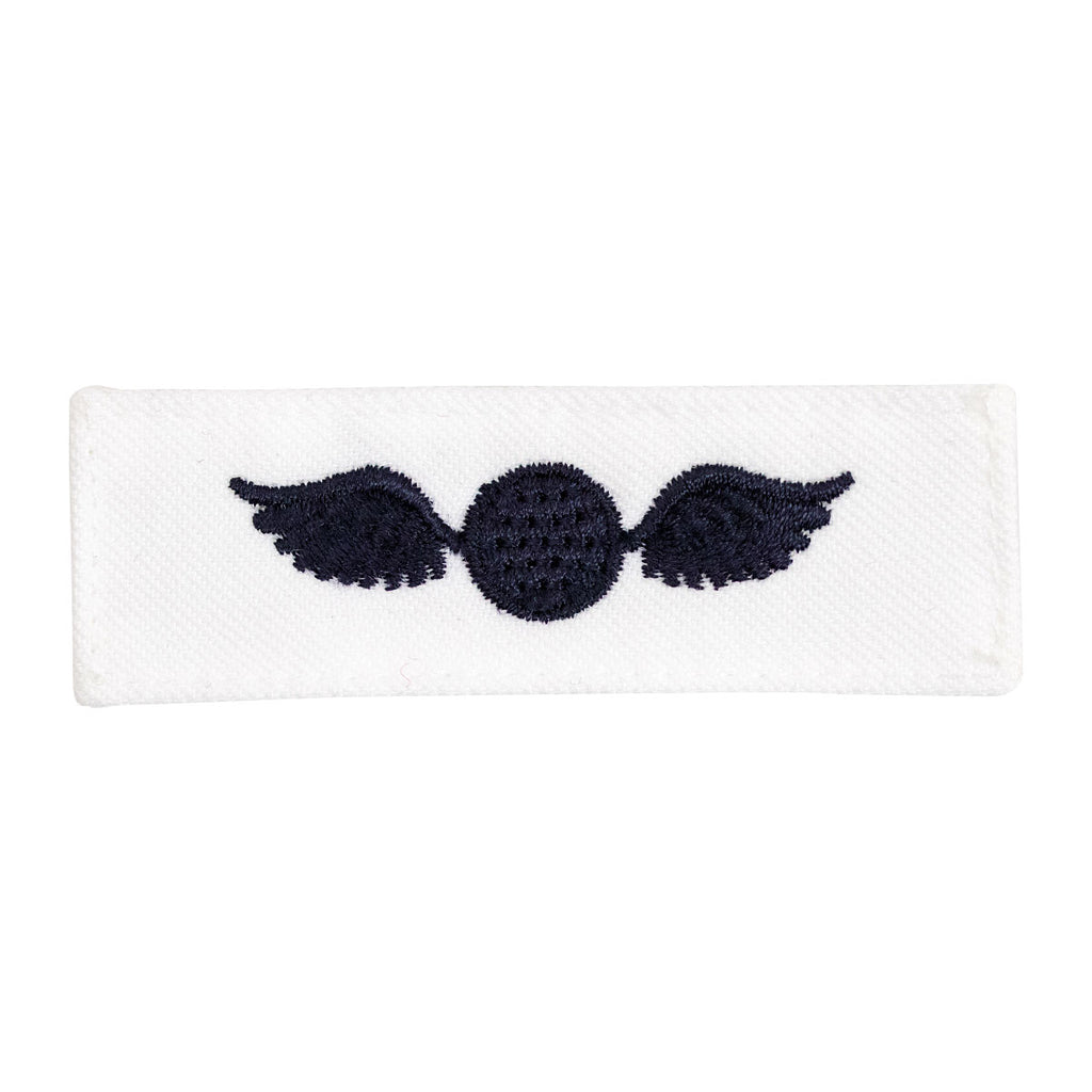 Navy Rating Badge: Striker Mark for AE Aviation Electricians Mate - white CNT for dress uniforms