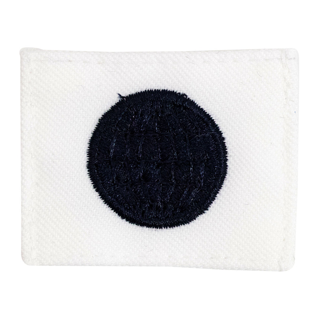 Navy Rating Badge: Striker Mark for EM Electricians Mate - white CNT for dress uniforms