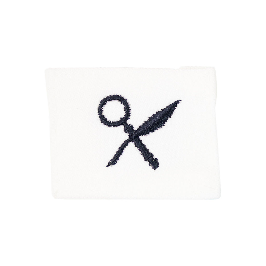 Navy Rating Badge: Striker Mark for IS Intelligence Specialist - white CNT for dress uniforms