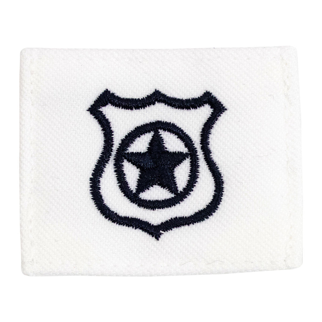 Navy Rating Badge: Striker Mark for MA Master at Arms - white CNT for dress uniforms