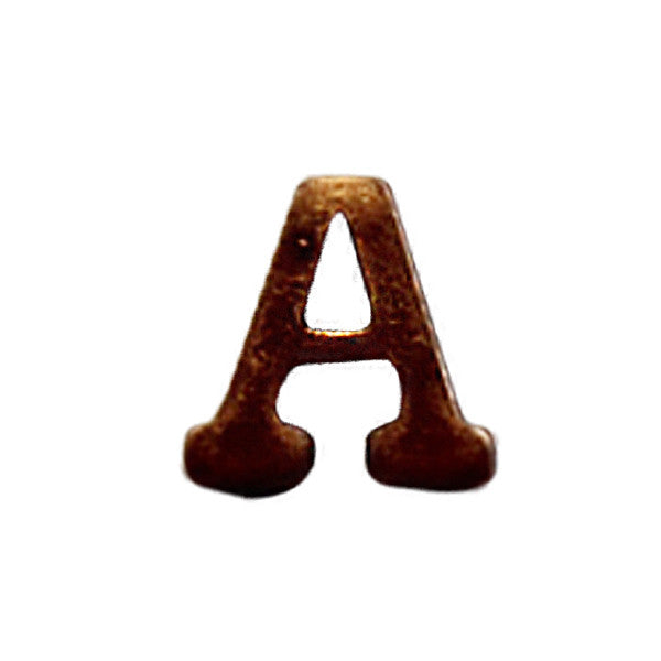 Ribbon Attachments: Letter A - bronze