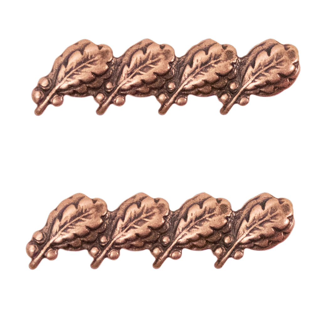Ribbon Attachments: Four Oak Leaf Clusters Mounted on a Bar - bronze