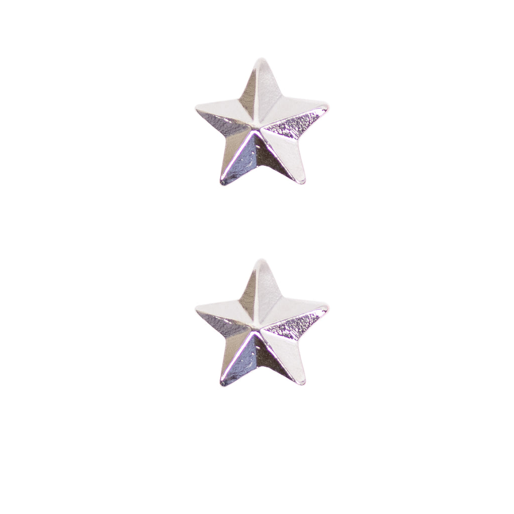 Ribbon Attachments: Star - 5/16 inch silver