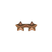 NO PRONG Ribbon Attachments: Two Stars Mounted on a Bar - bronze