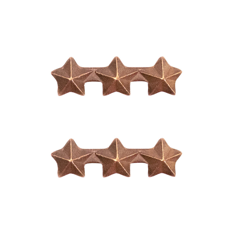 Three Bronze Stars Mounted on a Bar Ribbon Attachment