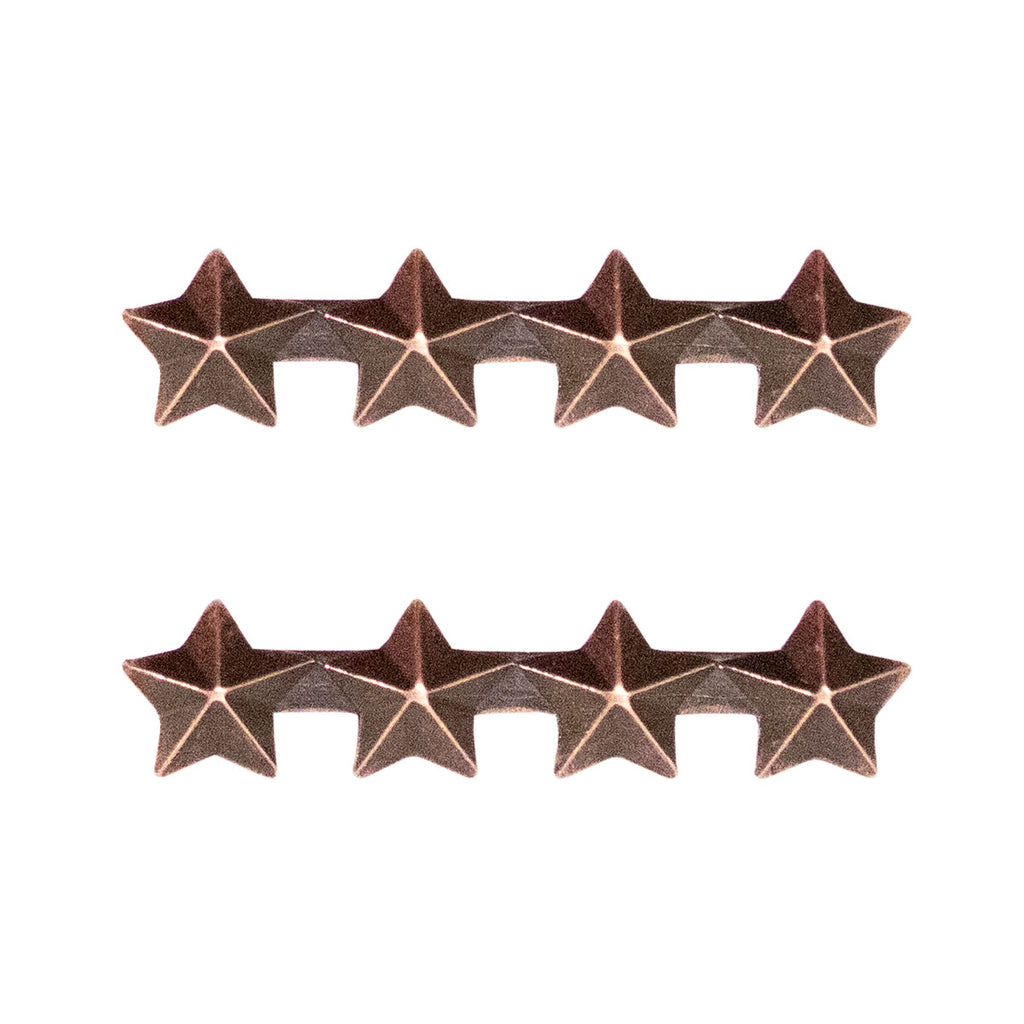 Ribbon Attachments: Four Stars Mounted on a Bar - bronze