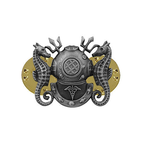 Navy Badge: Diving Medical Technician - miniature, oxidized