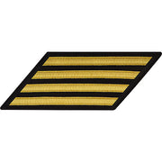 Navy Enlisted Male Hash Marks: Gold Lace on Serge - set of 4