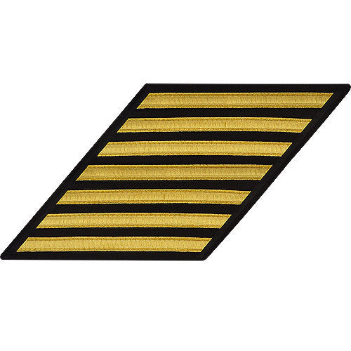 Navy Enlisted Male Hash Marks: Gold Lace on Serge - set of 7