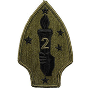 Marine Corps Shoulder Patch: Second Division - subdued (NON-RETURNABLE)