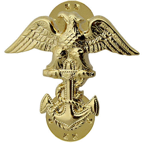 Navy Garrison Cap Device: Midshipman Fouled Anchor with Eagle - left