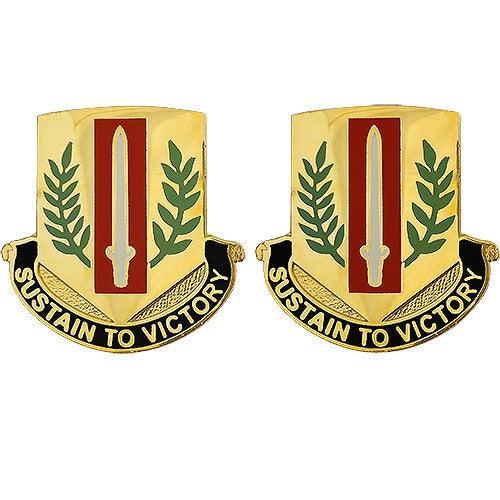 Army Crest: 1st Sustainment Brigade - Sustain to Victory