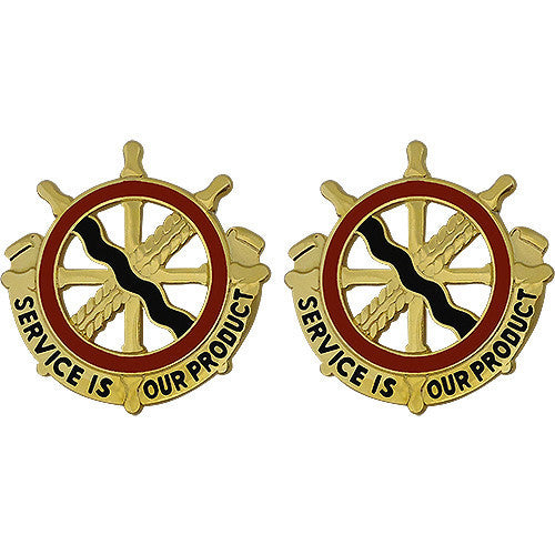 Army Crest: 24th Transportation Battalion - Service is our Product