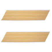 Army Service Stripe: Gold Embroidered on White - female, set of 7