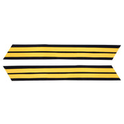 Army Service Stripe: Gold Embroidered on Blue - male, set of 2