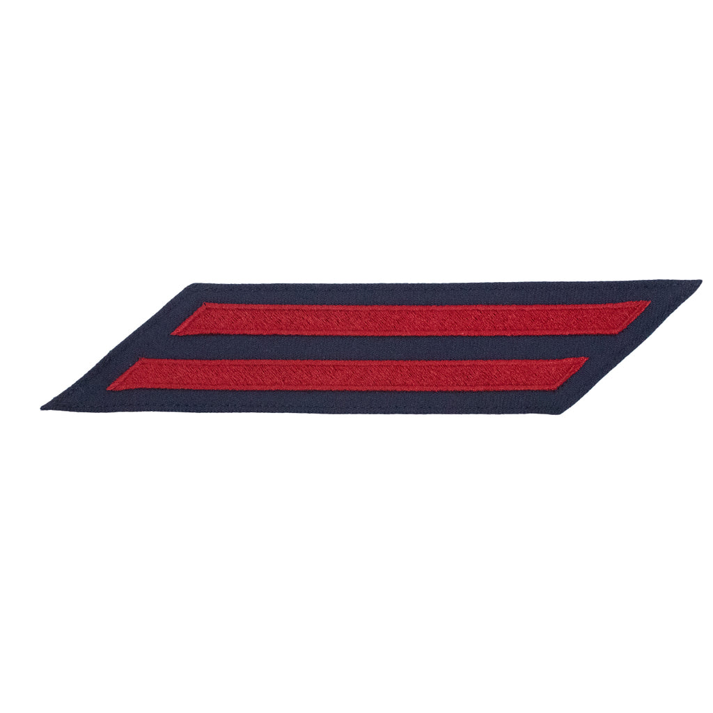 Coast Guard Hash Marks: Enlisted - Red on Blue Serge, Set of 2
