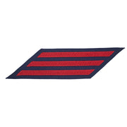 Coast Guard Hash Marks: Enlisted - Red on Blue Serge, Set of 3