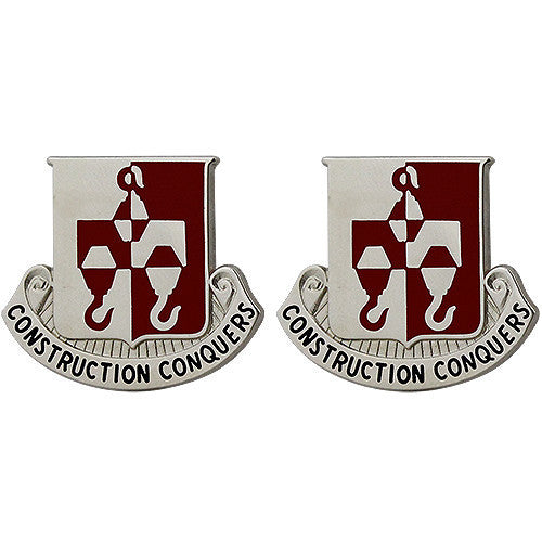 Army Crest: 244th Engineer Battalion - Construction Conquers