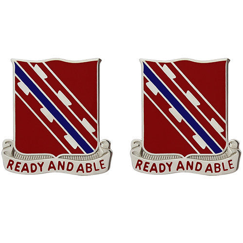 Army Crest: 411th Engineer Battalion - Ready and Able
