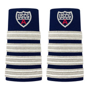 Coast Guard Auxiliary Enhanced Shoulder Board: DC- 4 STRIPES & RED 