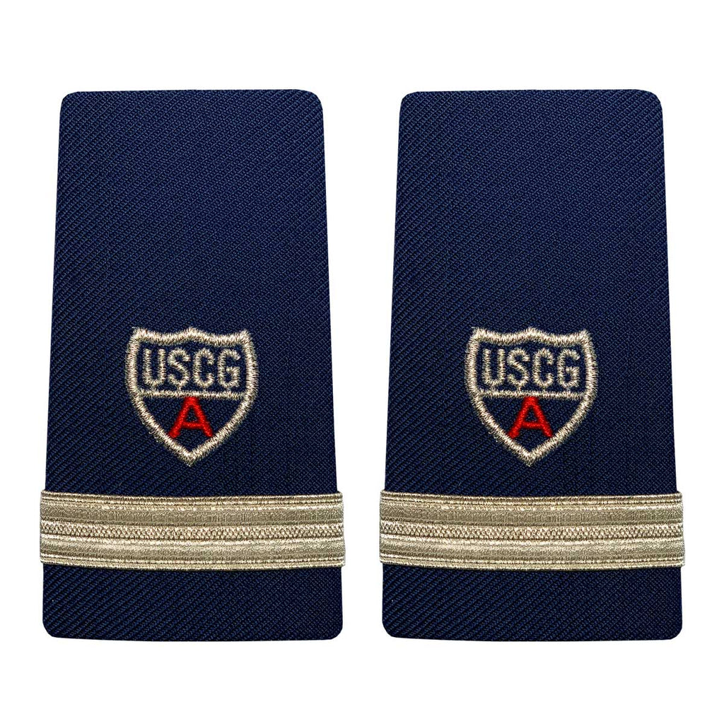 Coast Guard Auxiliary Shoulder Board: Enhanced FSO (1 Stripe and Red 