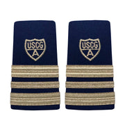 Coast Guard Auxiliary Enhanced Shoulder Board: VCP 2-1/2 Stripe & Silver 