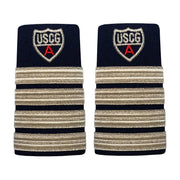 Coast Guard Auxiliary Enhanced Shoulder Board: DC (4 Stripes & Red 