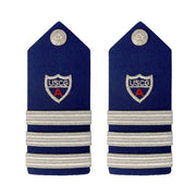 Coast Guard Auxiliary Hard Shoulder Board: DVC (3 Stripes & Red A)