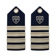 Coast Guard Auxiliary Hard Shoulder Board: VCO, RCO (4 Stripes & Silver A)