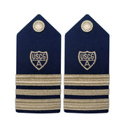 Coast Guard Auxiliary Hard Shoulder Board: VCP (2 1/2 Stripes & Silver A) - Female