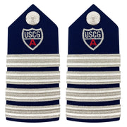 Coast Guard Auxiliary Hard Shoulder Board: DC (4 Stripes & Red A) - Female