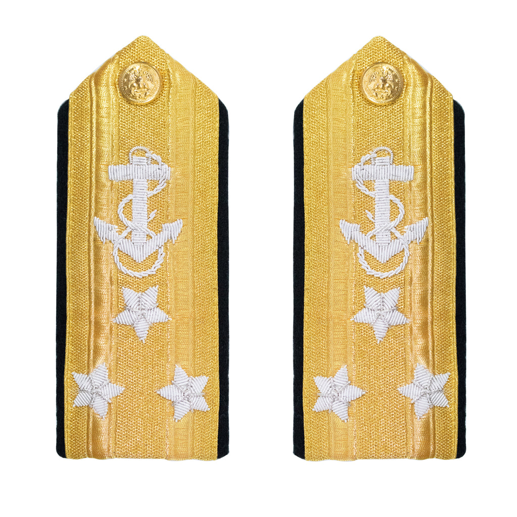 Navy Shoulder Board: Line Vice Admiral 3 Star - male
