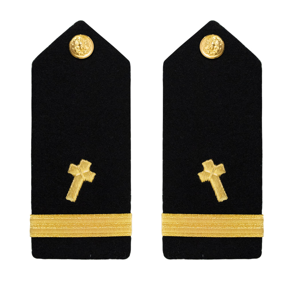 Navy Shoulder Board: Ensign Christian Chaplain - male
