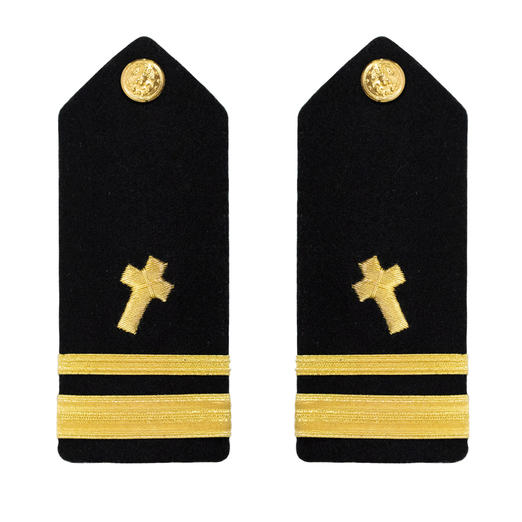 Navy Shoulder Board: Lieutenant Junior Grade Christian Chaplain - male