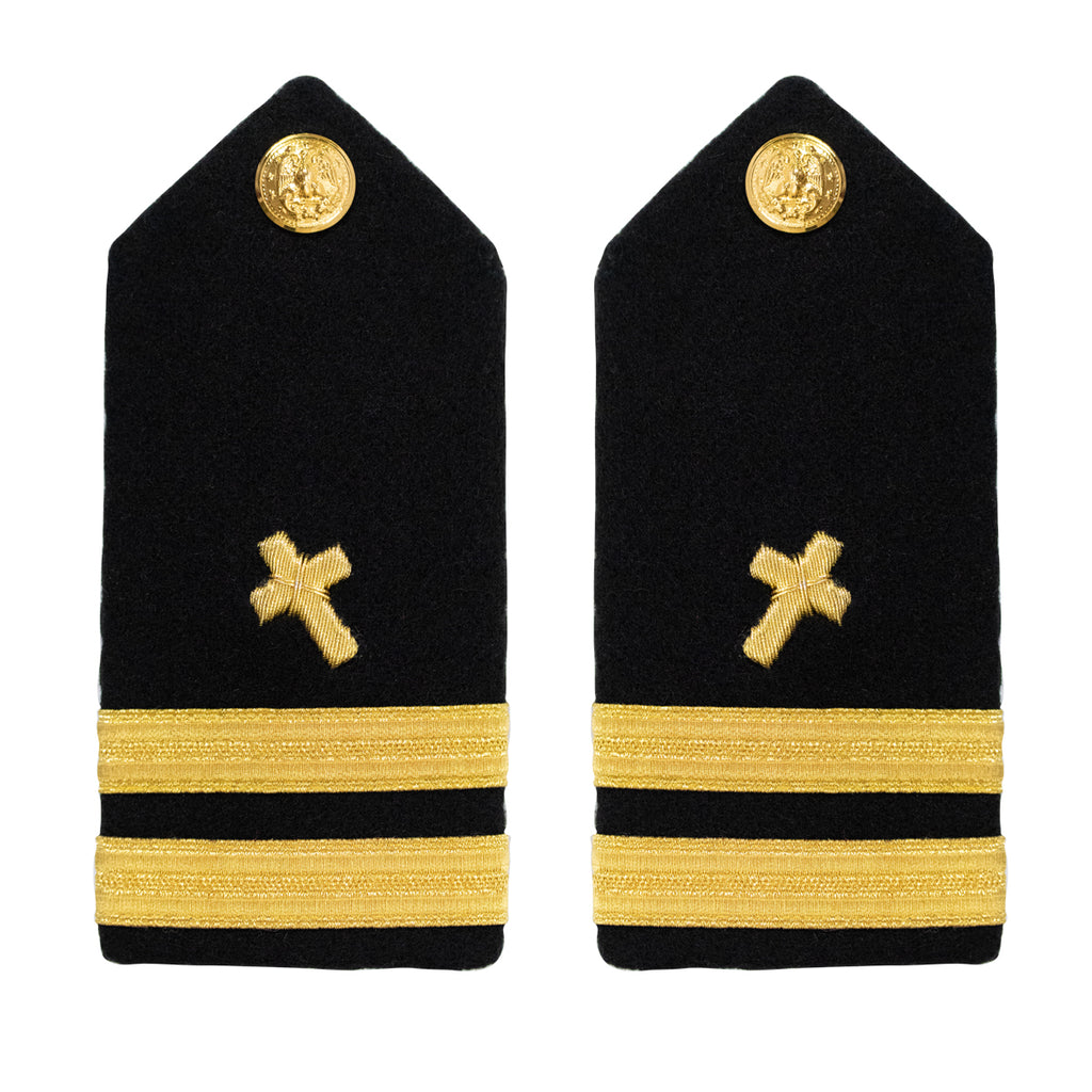 Navy Shoulder Board: Lieutenant Christian Chaplain - female