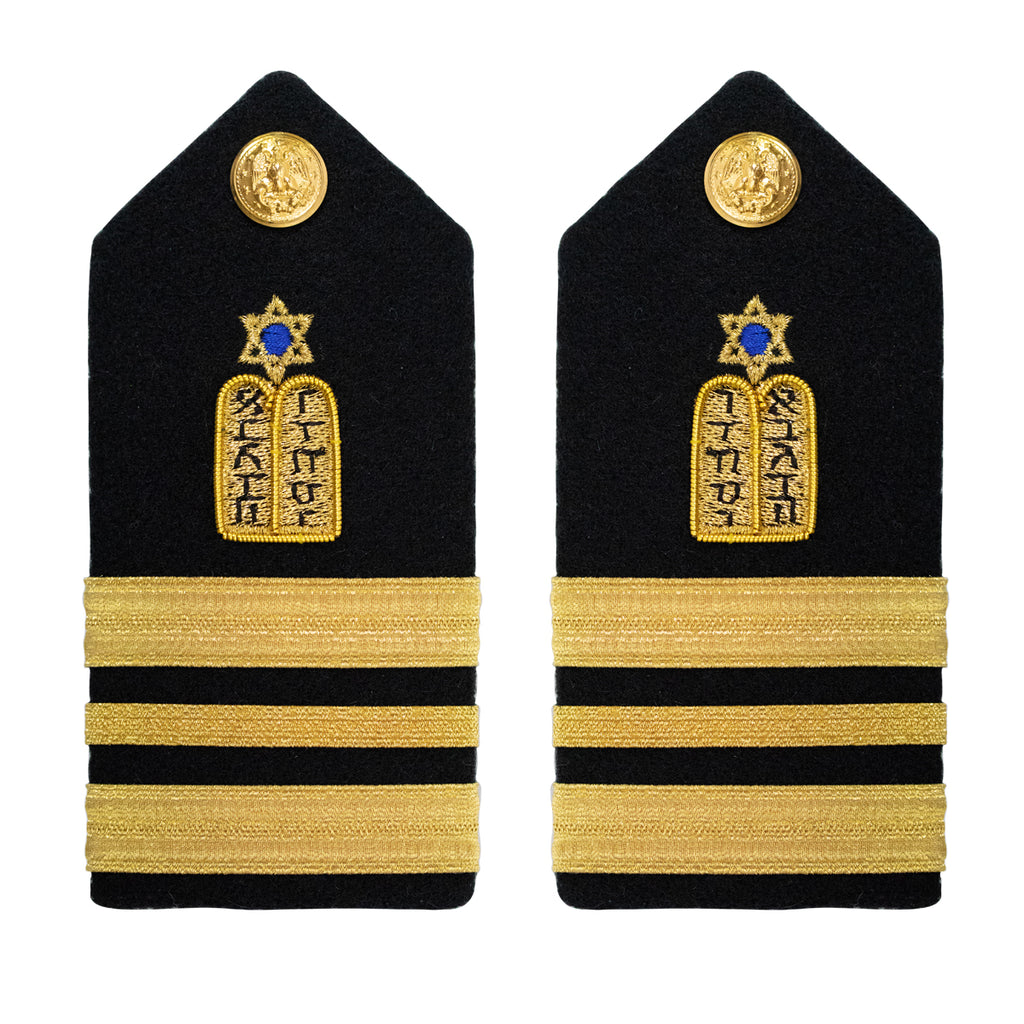 Navy Shoulder Board: Lieutenant Commander Jewish Chaplain - female