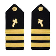 Navy Shoulder Board: Commander Christian Chaplain - male