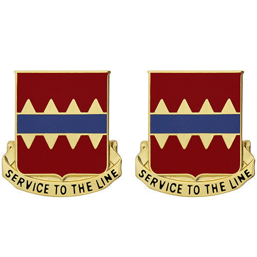 Army Crest: 725th Support Battalion - Service to The Line