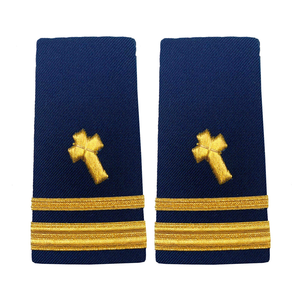 Coast Guard Shoulder Board: Enhanced Lieutenant Junior Christian Chaplain