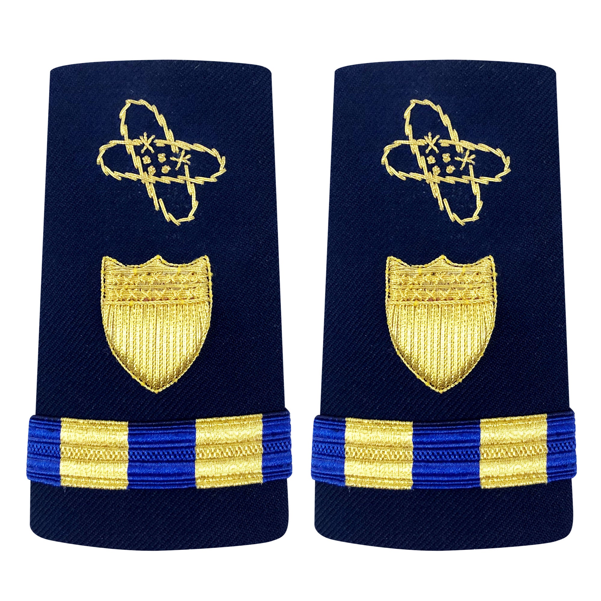 Coast Guard Shoulder Board: Enhanced Warrant Officer 2 Electronics - F