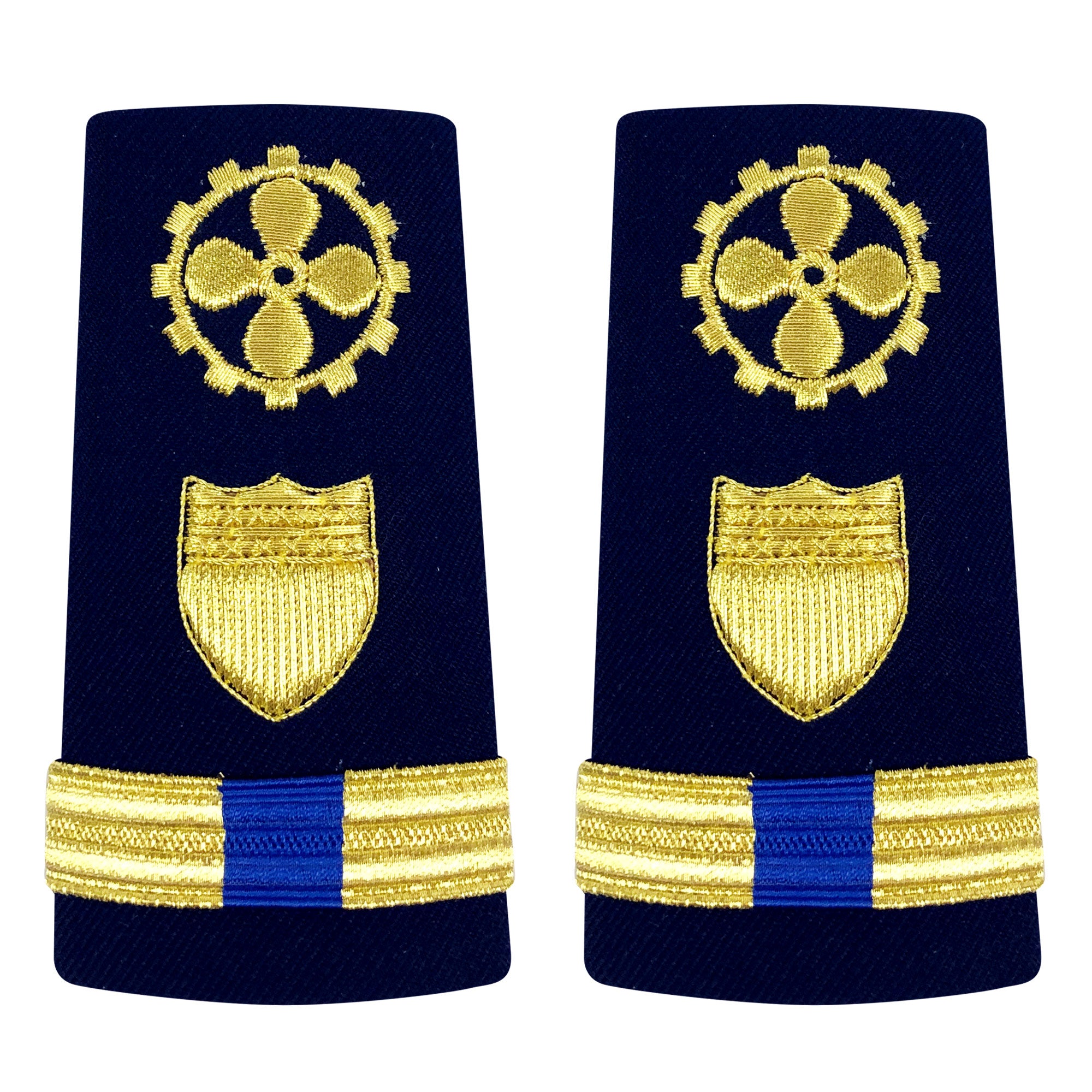 Coast Guard Shoulder Board: Enhanced Warrant Officer 4 Marine Safety Specialist Engineer - Female