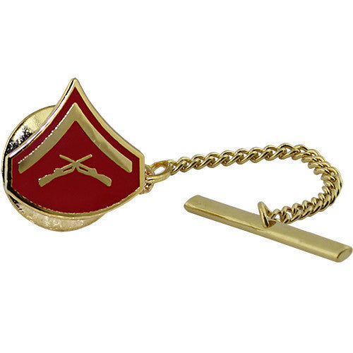 Marine Corps Tie Tac: Lance Corporal - gold and red
