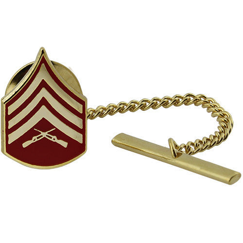 Marine Corps Tie Tac: Sergeant - gold and red