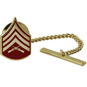 Marine Corps Tie Tac: Sergeant - gold and red